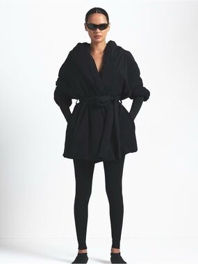 NIKE X SKIMS  Wrap Coat Belted Woven Nylon SIZE M